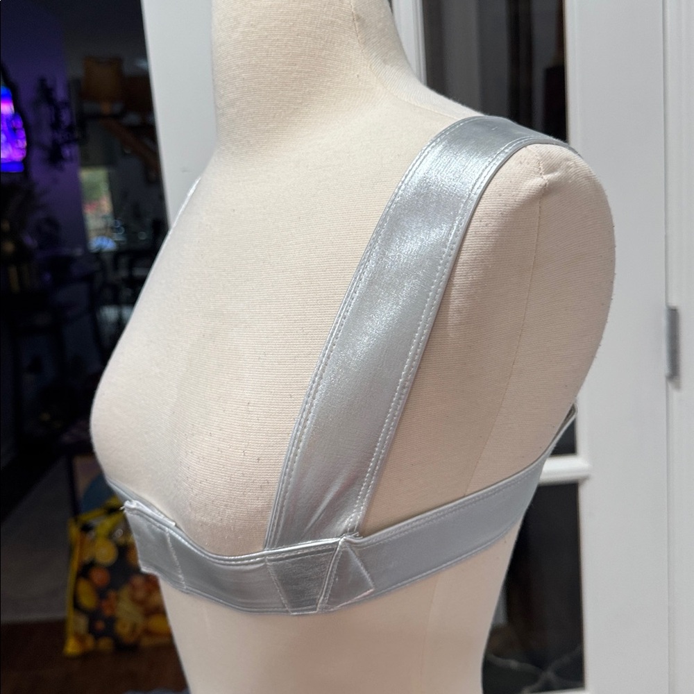 Costume Silver Metallic Harness Accessory
